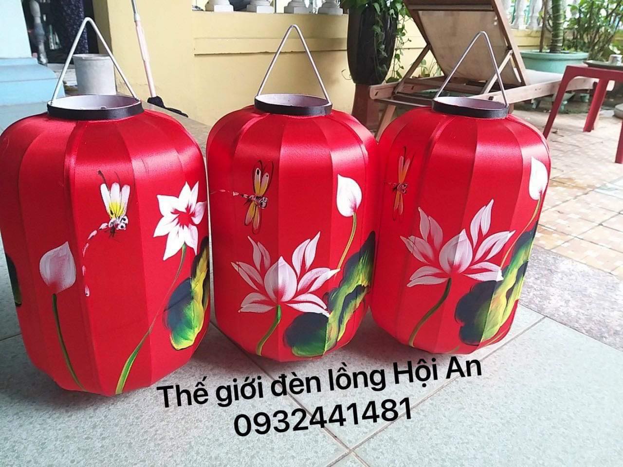 Đèn lồng trụ sắt Vẽ thủ công - Ảnh 4