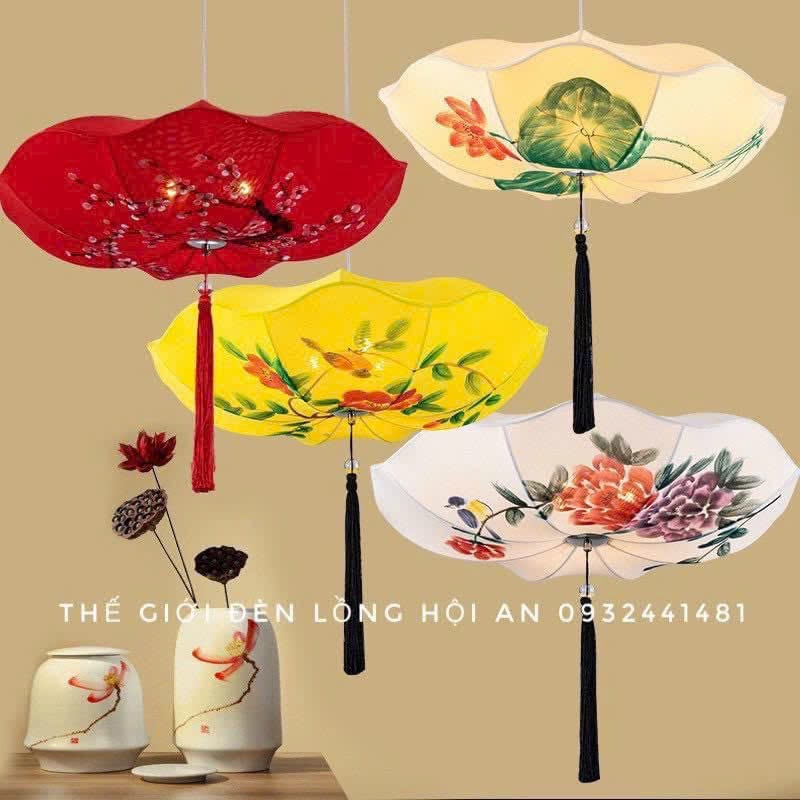 Đèn lồng lá sen lụa cao cấp - Ảnh 3